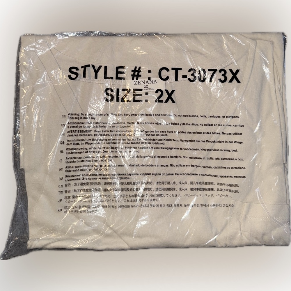 Zenana Cream Top Size 2X